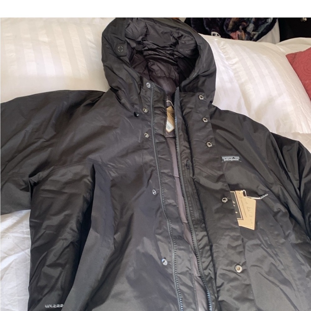Cozy black jacket for men special for rain winter snowing or cold weather.